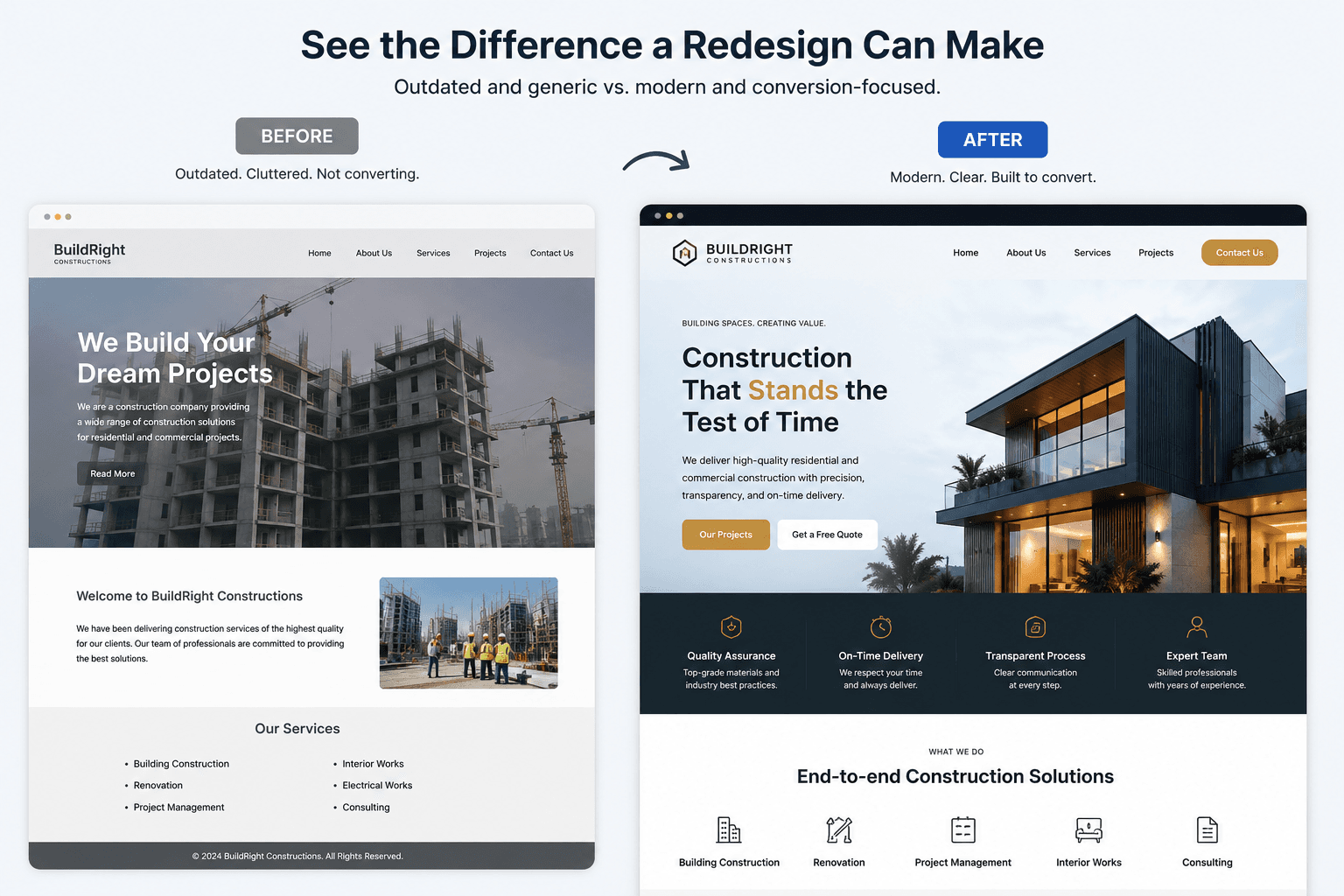 Recent website redesign concept